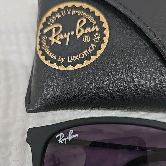 Ray Ban Chris Sunglasses RB 4187 622/8G 54▪︎18 145 Rubber Black Gradient Gray - Picture 3 of 8